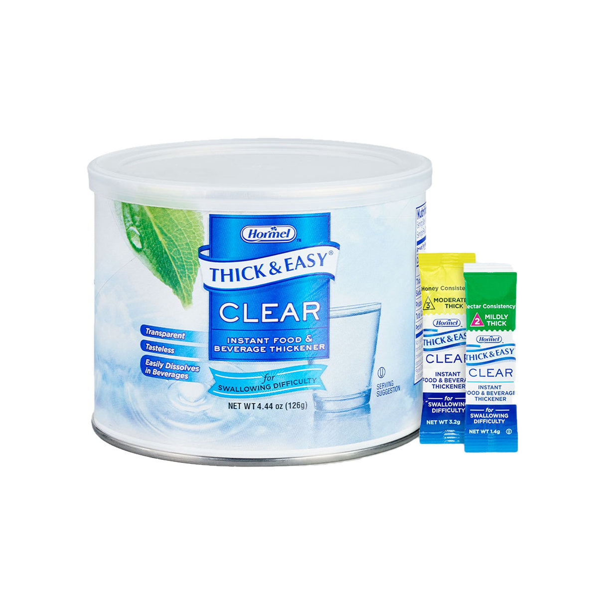 Food and Beverage Thickener Thick & Easy® Clear 4.4 oz. Canister Unflavored Powder IDDSI Level 2 Mildly Thick - BeHope