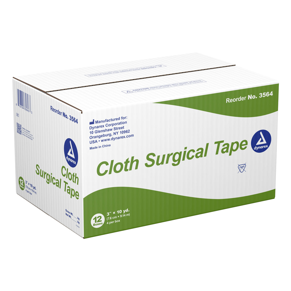 Medical Tape Dynarex® White 3 Inch X 10 Yard Cloth NonSterile - BeHope