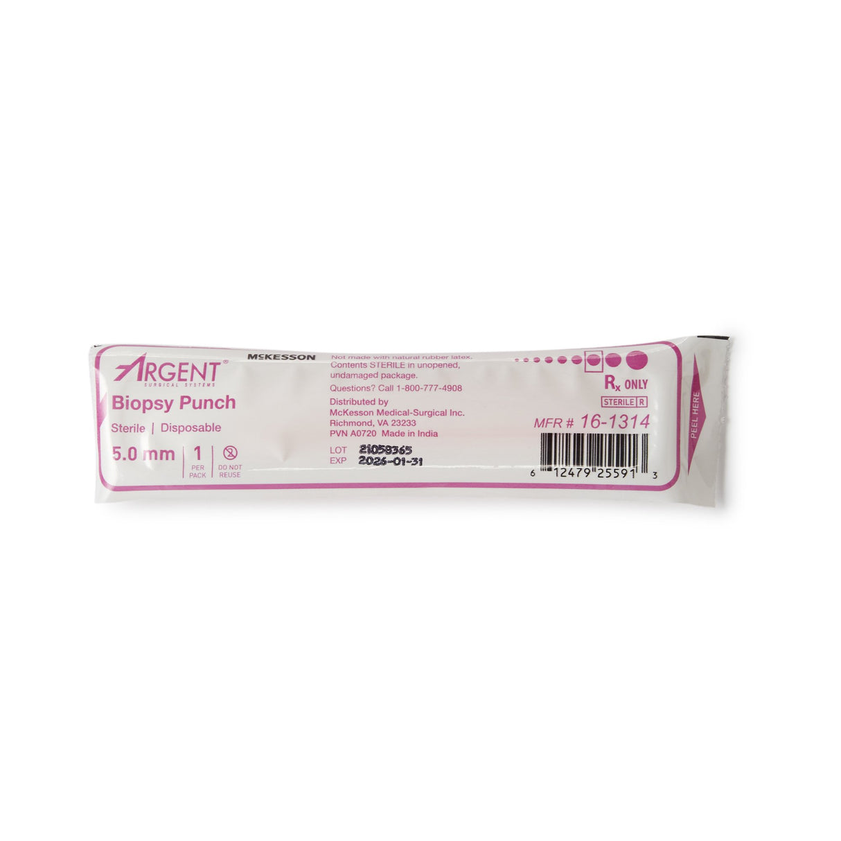 Biopsy Punch McKesson Argent™ Dermal 5 mm - BeHope