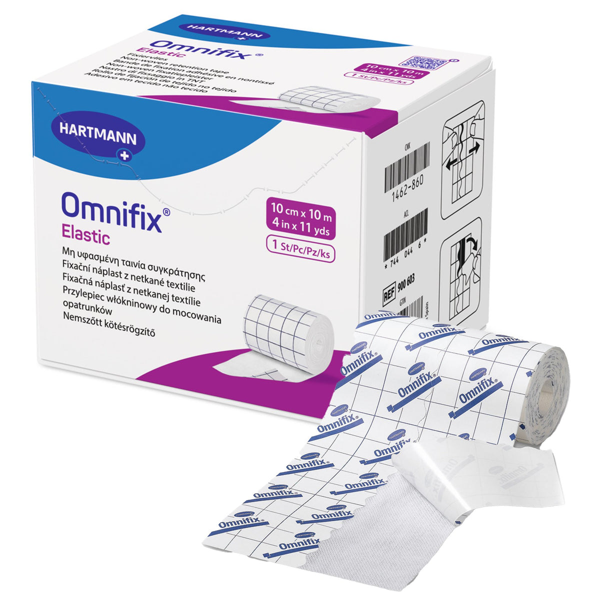 Dressing Retention Tape with Liner Omnifix Elastic White 4 Inch X 11 Yard Nonwoven NonSterile - BeHope