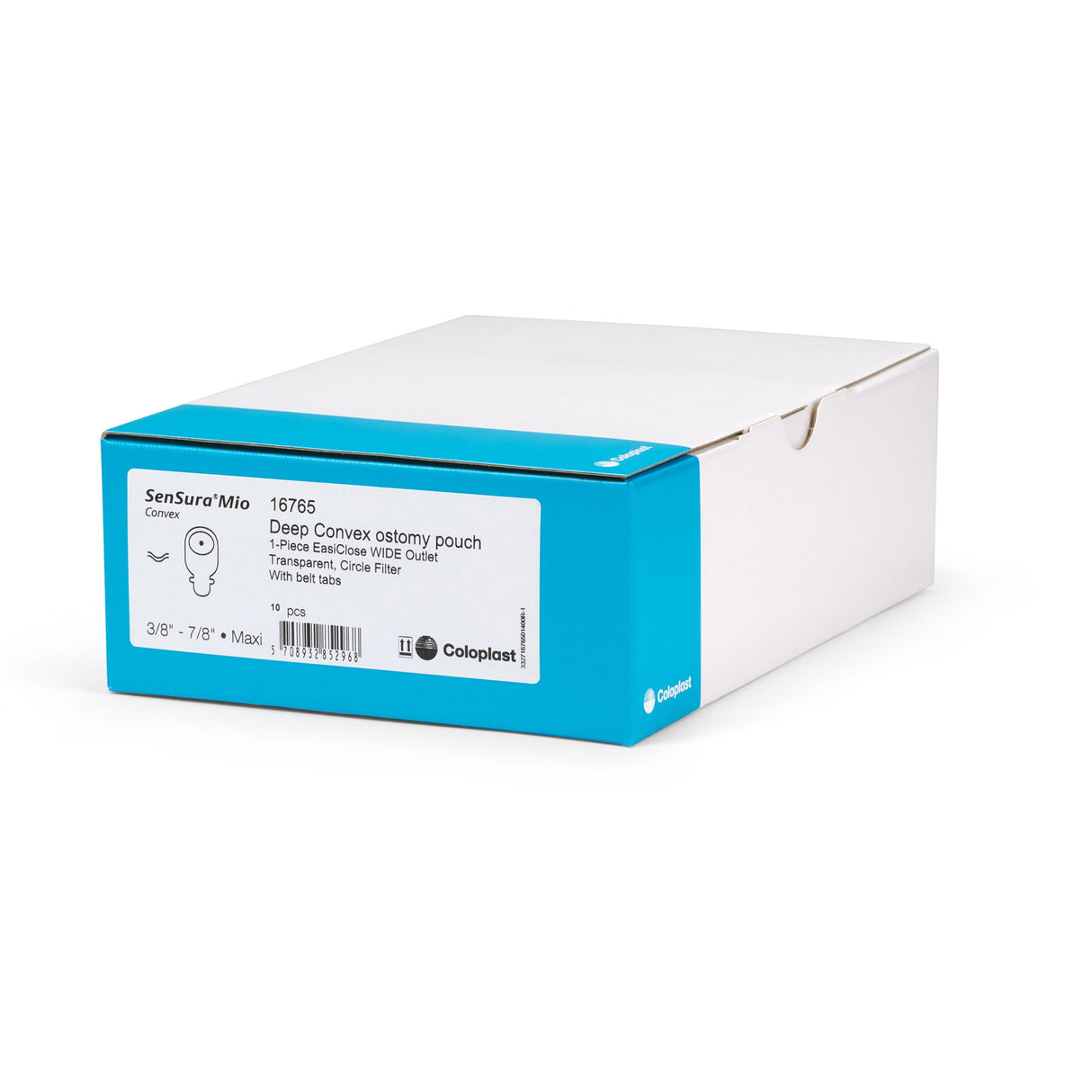 Ostomy Pouch SenSura® Mio Convex One-Piece System 11 Inch Length, Maxi Deep Convex, Trim to Fit 3/8 to 7/8 Inch Stoma Drainable - BeHope