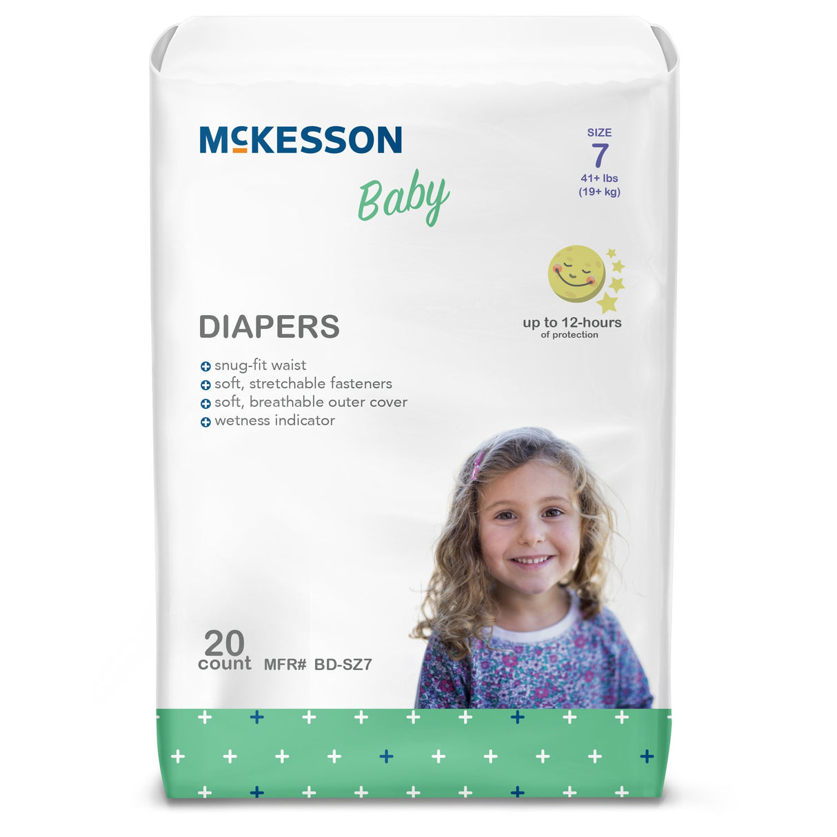 Unisex Baby Diaper McKesson Size 7 Disposable Heavy Absorbency - BeHope