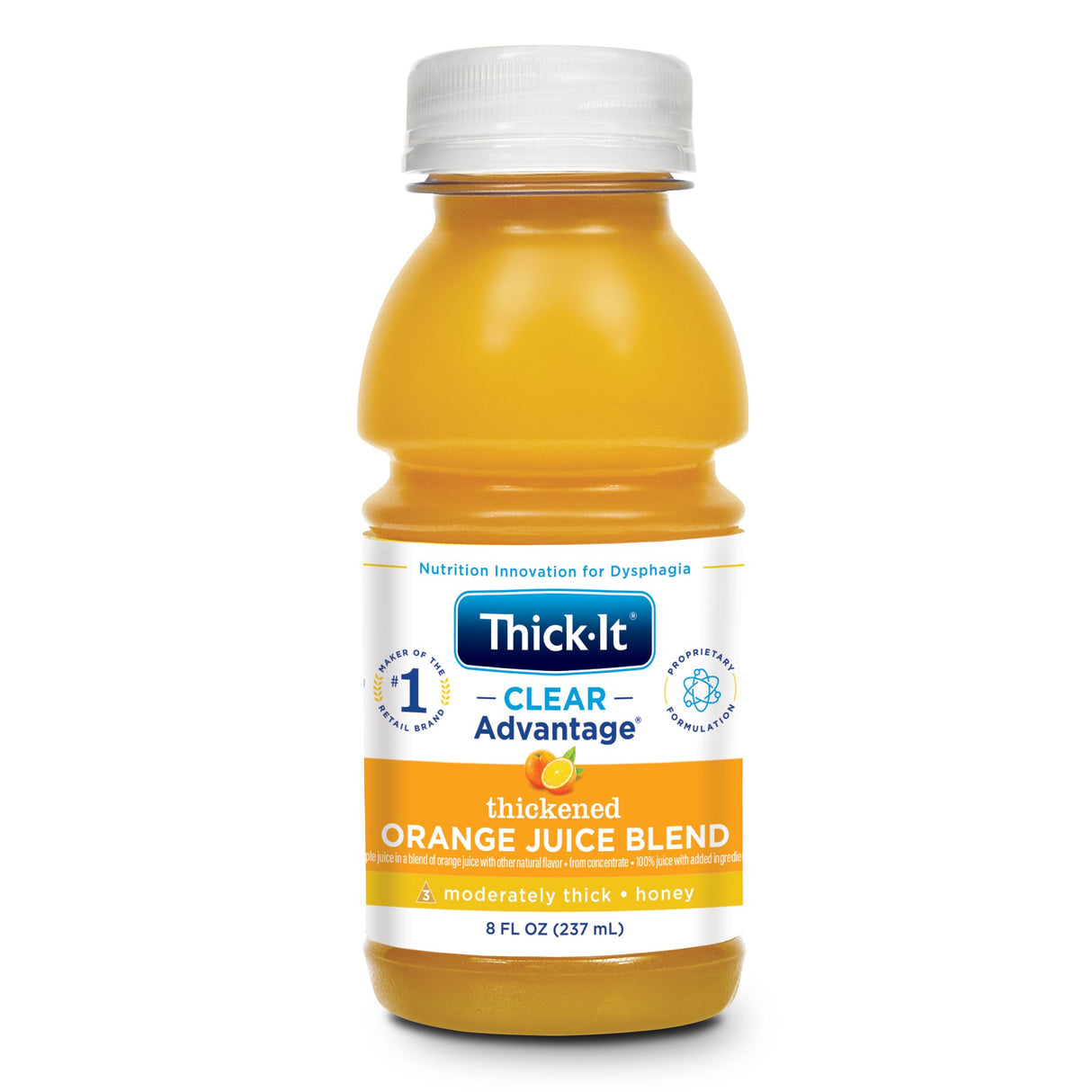 Thickened Beverage Thick-It® Clear Advantage® 8 oz. Bottle Orange Flavor Liquid IDDSI Level 3 Moderately Thick/Liquidized - BeHope