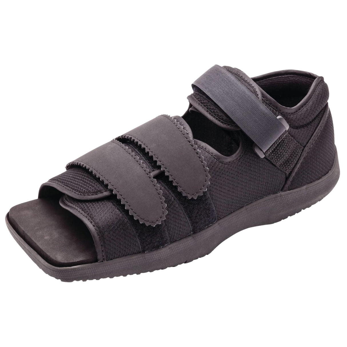 Square Toe Post-Op Shoe Medium Male Black - BeHope