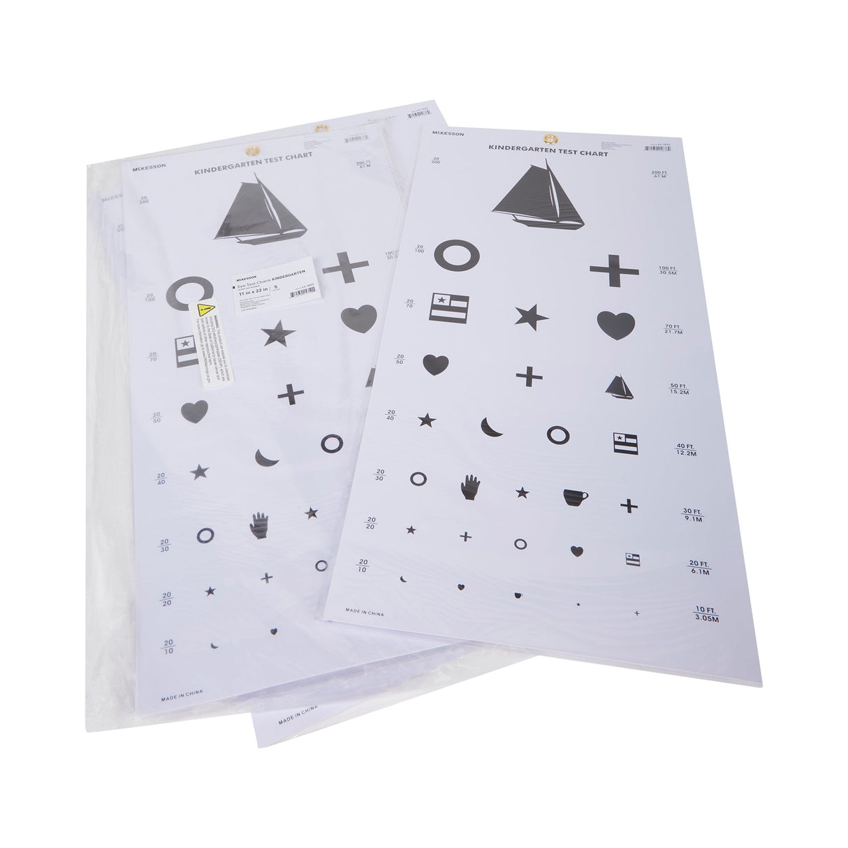 Preschool Eye Test Chart McKesson 20 Foot Distance Acuity Test - BeHope