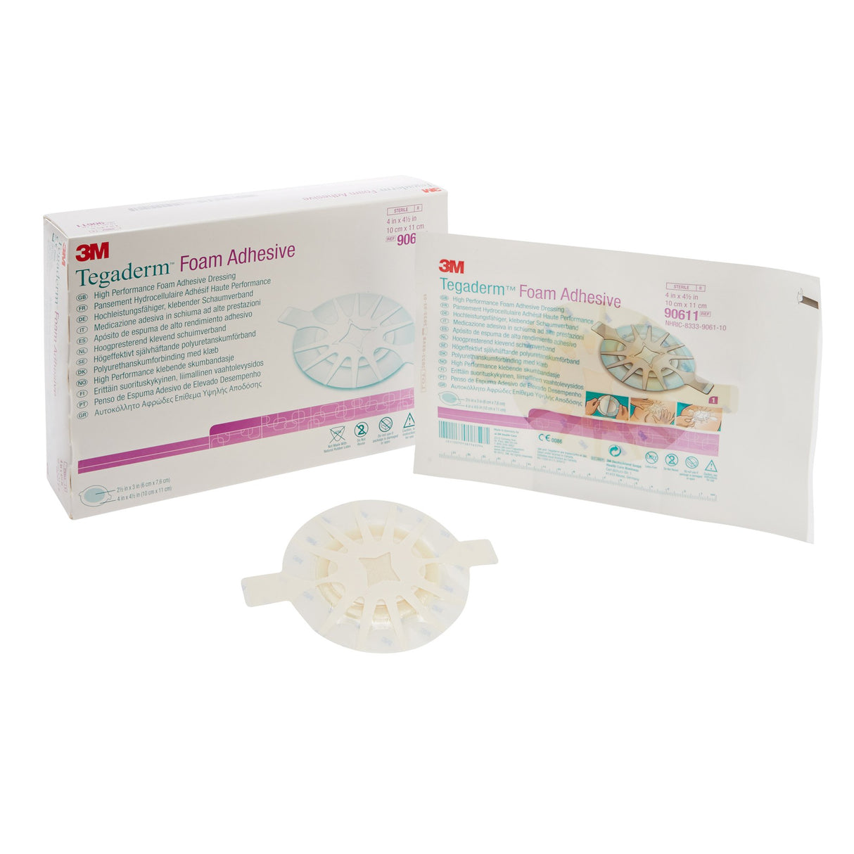 Foam Dressing 3M™ Tegaderm™ High Performance 4 X 4-1/2 Inch With Border Film Backing Acrylic Adhesive Oval Sterile - BeHope