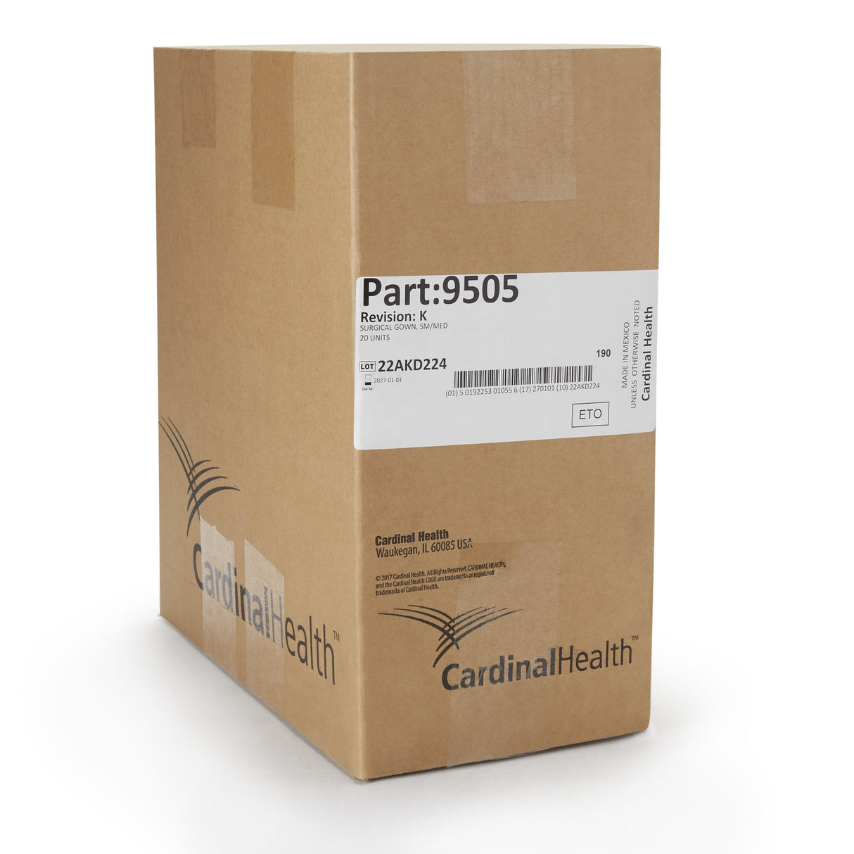 Non-Reinforced Surgical Gown with Towel Astound Small / Medium Blue Sterile AAMI Level 3 Disposable - BeHope