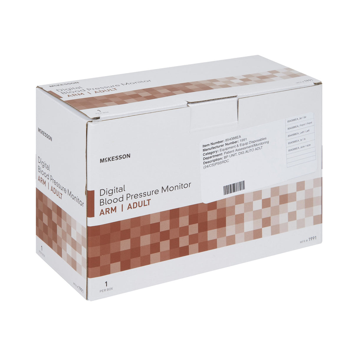 Home Automatic Digital Blood Pressure Monitor McKesson Brand Adult Cuff Nylon Cuff 22 - 36 cm Desk Model - BeHope