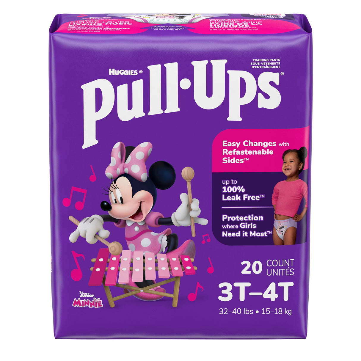 Female Toddler Training Pants Pull-Ups® Size 3T to 4T Disposable Moderate Absorbency - BeHope