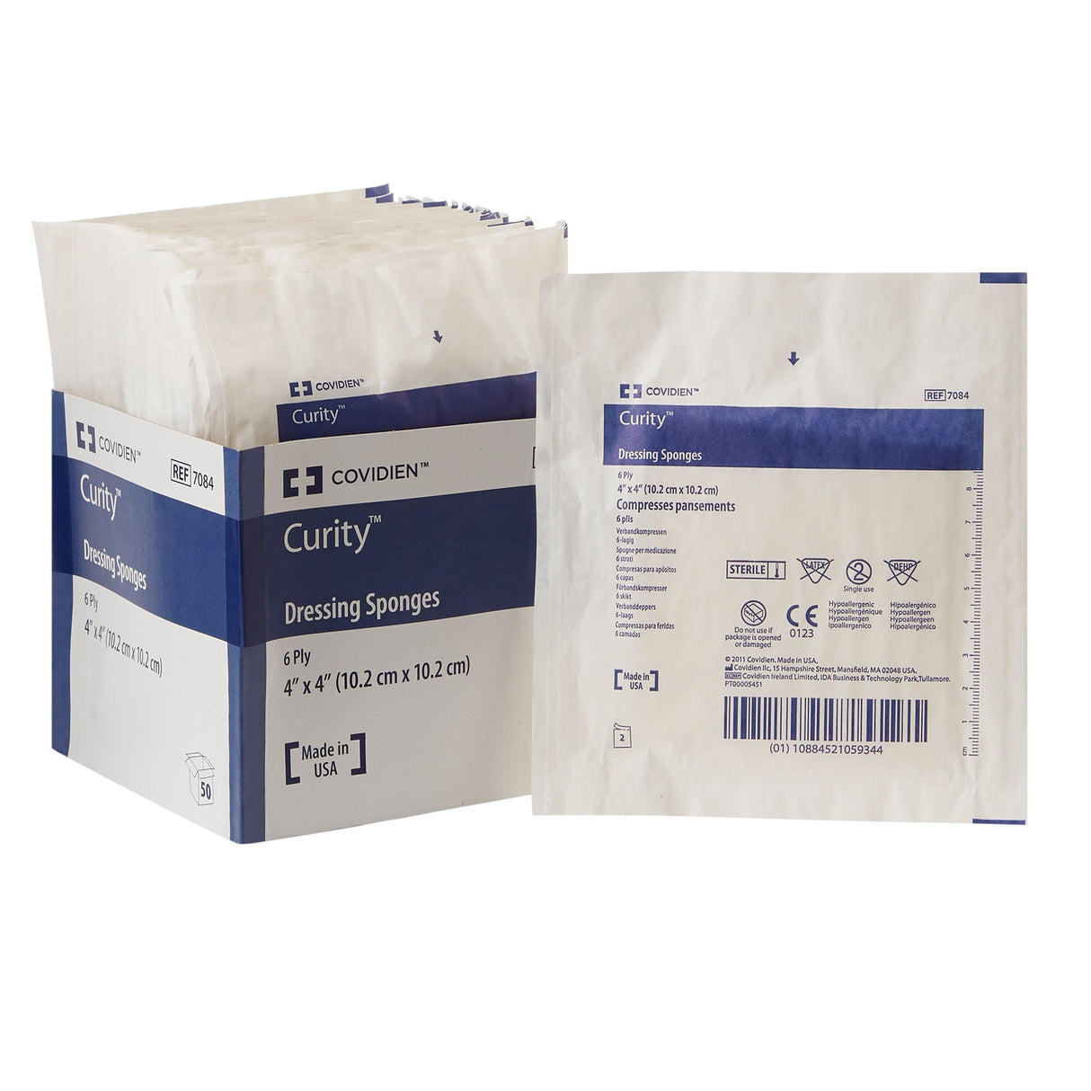 Nonwoven Sponge Curity™ 4 X 4 Inch 6-Ply Sterile 2 per Pack - BeHope