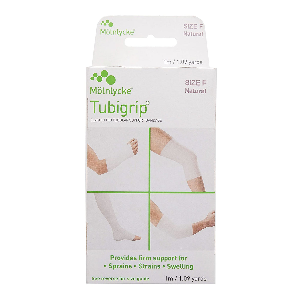 Elastic Tubular Support Bandage Tubigrip® 4 Inch X 1 Yard Large Knee / Medium Thigh Pull On Natural NonSterile Size F Standard Compression - BeHope