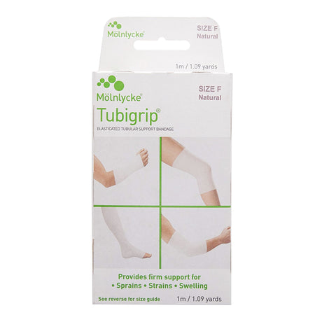 Elastic Tubular Support Bandage Tubigrip® 4 Inch X 1 Yard Large Knee / Medium Thigh Pull On Natural NonSterile Size F Standard Compression - BeHope