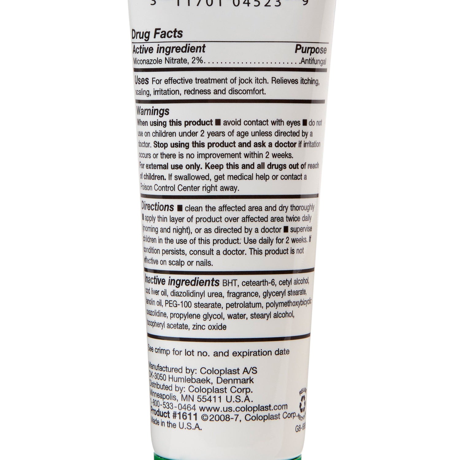 Skin Protectant Baza Antifungal 2 oz. Tube Scented Cream CHG Compatible