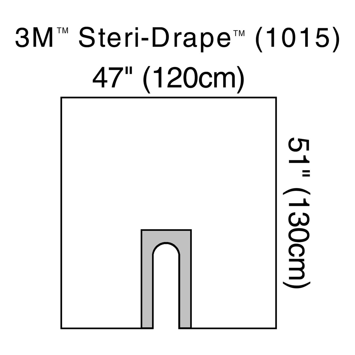 Orthopedic Drape 3M™ Steri-Drape™ U-Drape 47 W X 51 L Inch Sterile - BeHope