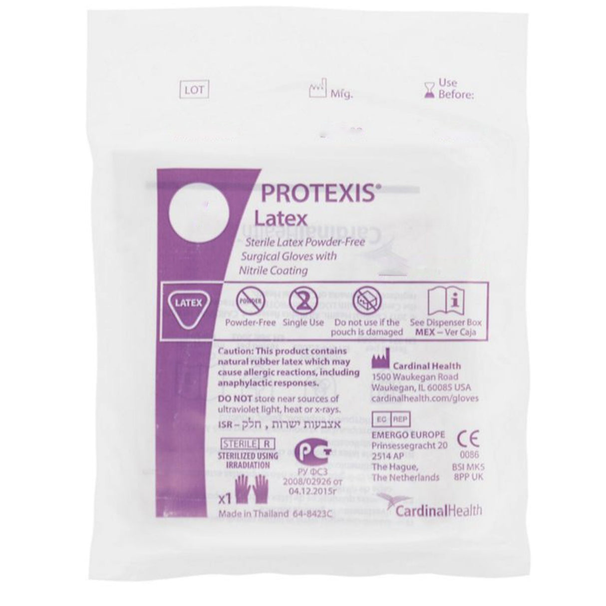 Surgical Glove Protexis™ Latex Size 6.5 Sterile Latex Standard Cuff Length Smooth Light Brown Not Chemo Approved - BeHope