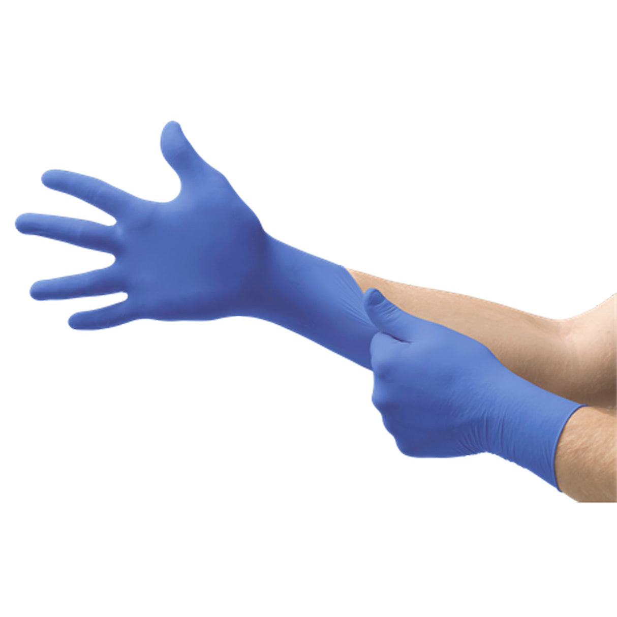 Exam Glove Ultraform® Large NonSterile Nitrile Standard Cuff Length Textured Fingertips Blue Not Rated - BeHope