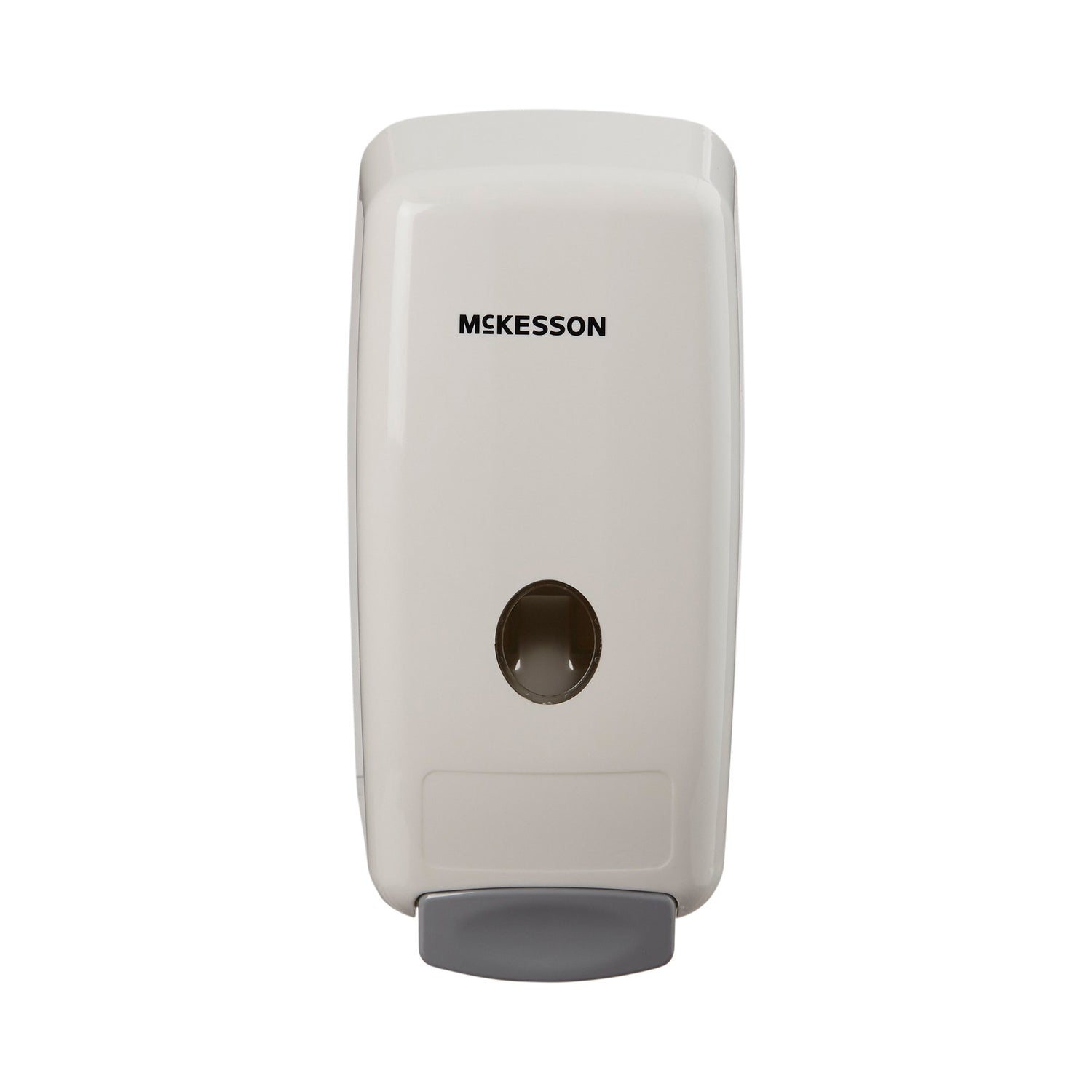 Soap Dispenser McKesson White Plastic Manual Push 1000 mL Wall Mount - BeHope