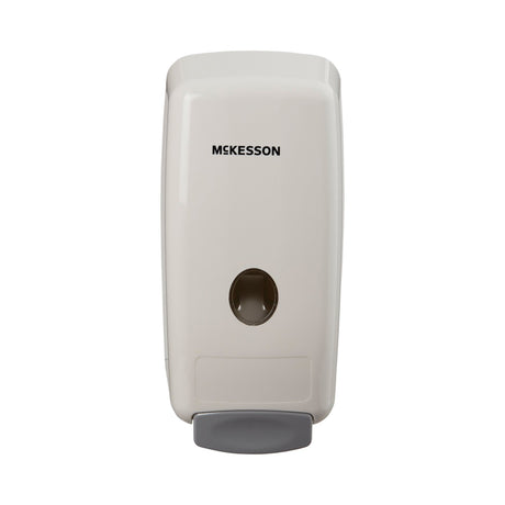 Soap Dispenser McKesson White Plastic Manual Push 1000 mL Wall Mount - BeHope