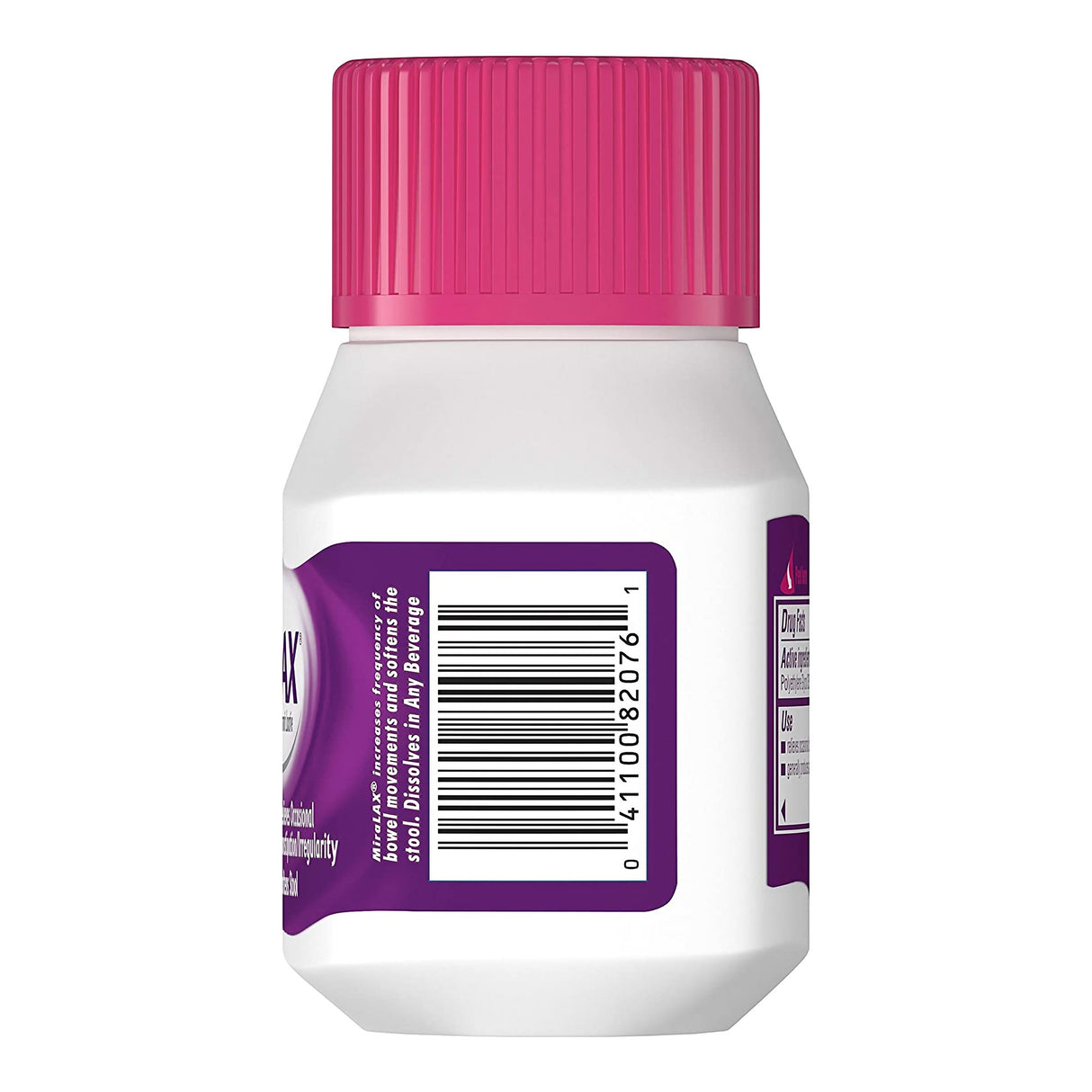 Laxative MiraLAX® Unflavored Powder 4.1 oz. 17 Gram Strength Polyethylene Glycol 3350 - BeHope