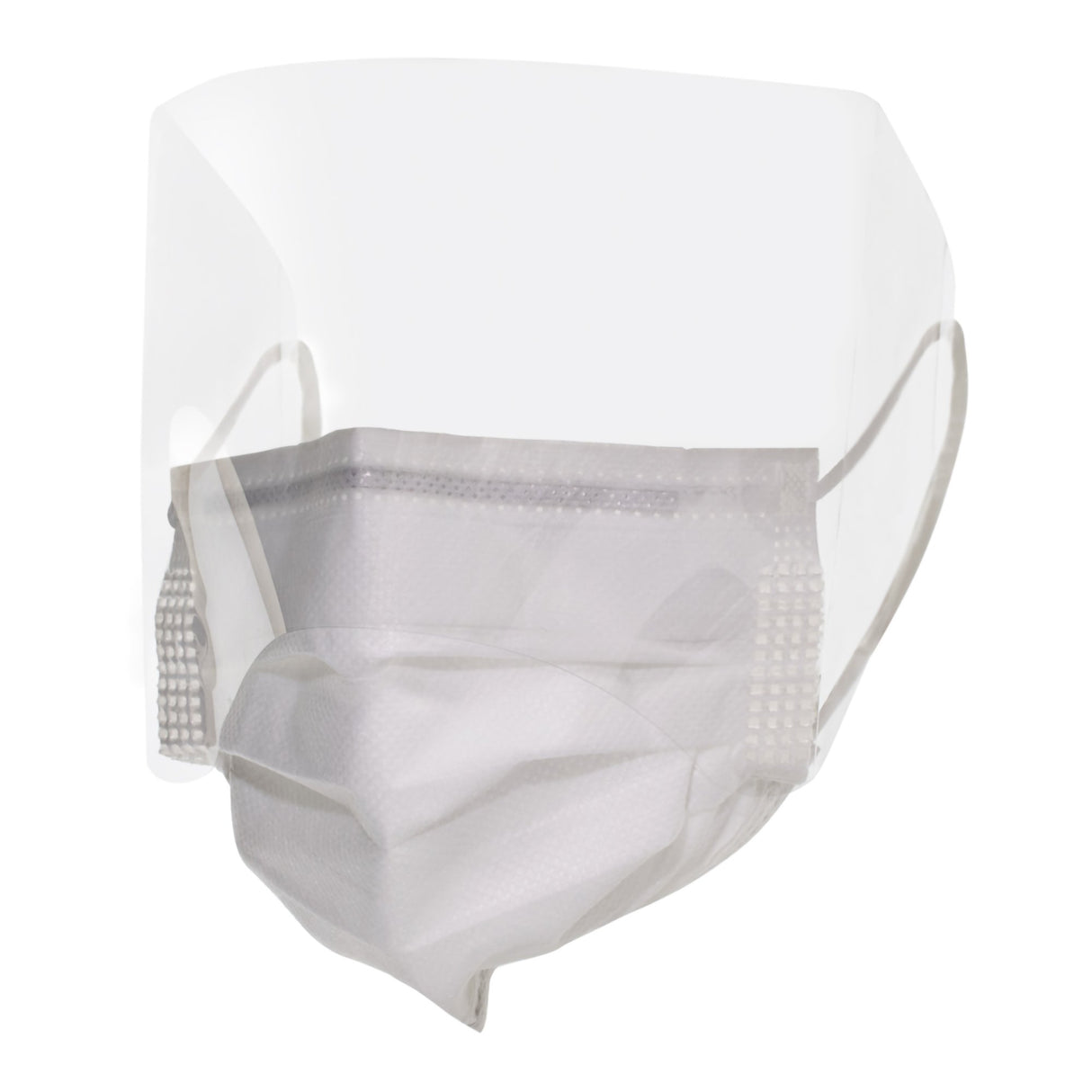 Procedure Mask with Eye Shield McKesson Anti-fog Strip ASTM Level 3 Earloops One Size Fits Most - BeHope