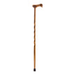T-Handle Cane Brazos™ Twisted Wood 37 Inch Height Brown - BeHope