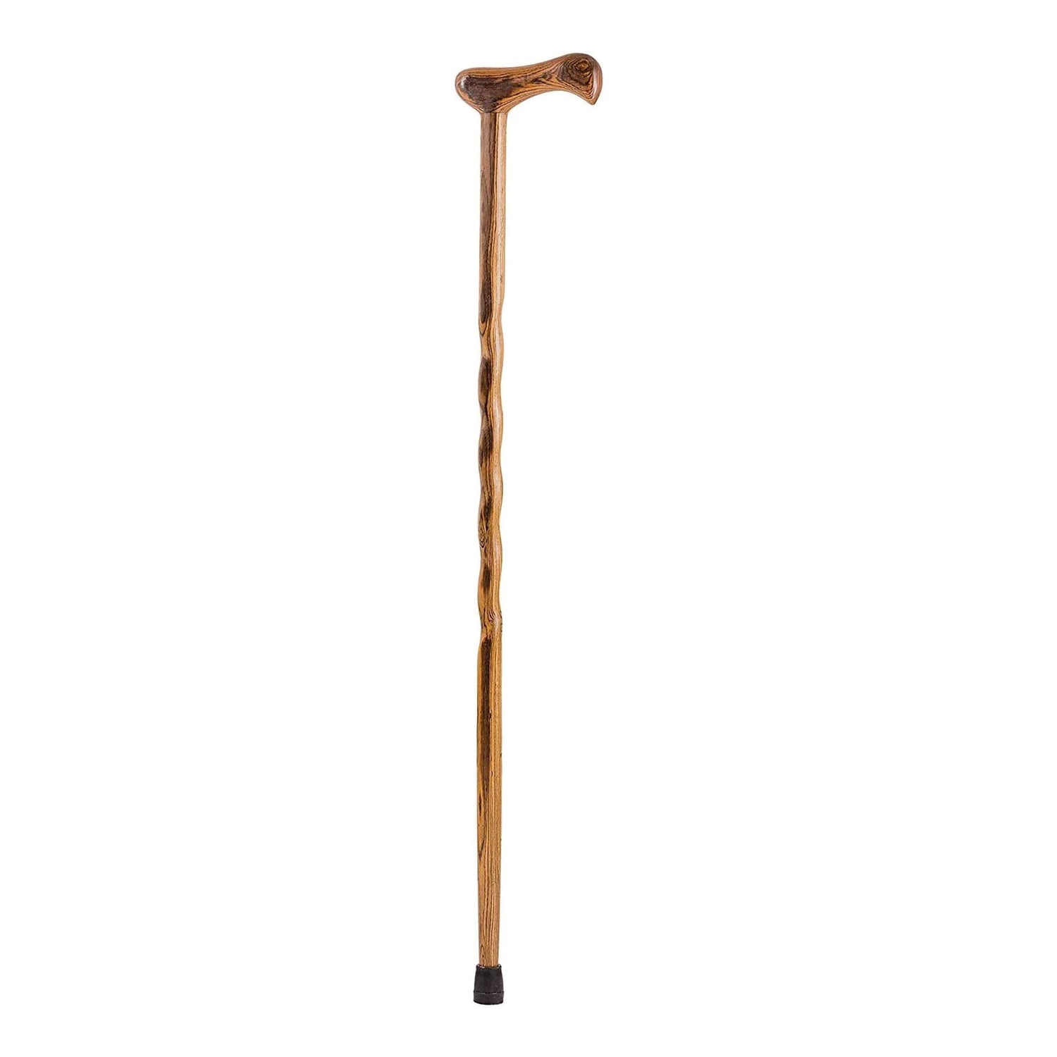 T-Handle Cane Brazos™ Twisted Wood 37 Inch Height Brown - BeHope