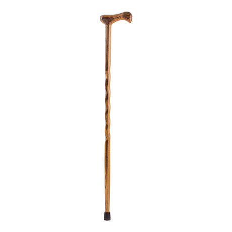 T-Handle Cane Brazos™ Twisted Wood 37 Inch Height Brown - BeHope