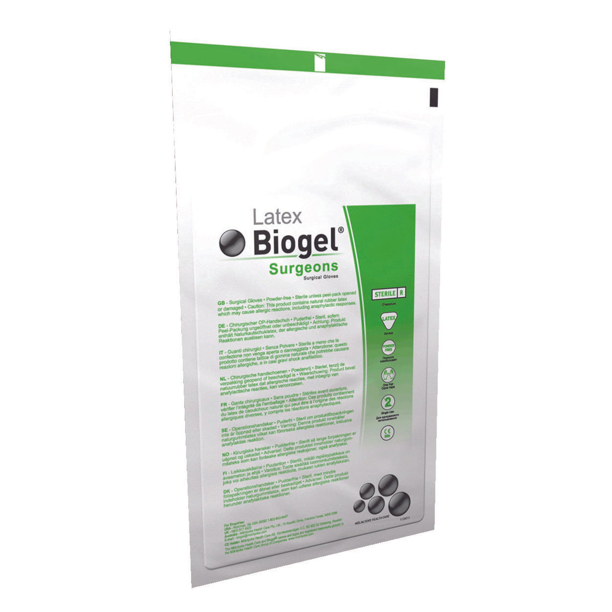 Surgical Glove Biogel® Surgeons Size 7 Sterile Latex Standard Cuff Length Micro-Textured Straw Not Chemo Approved - BeHope