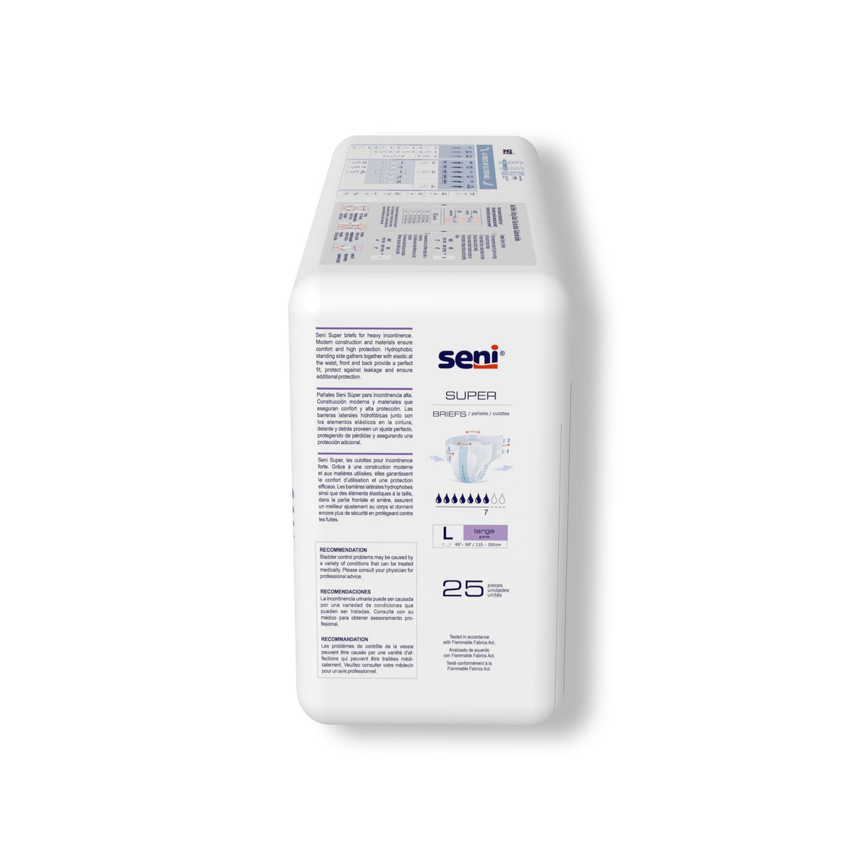 Unisex Adult Incontinence Brief Seni® Super Large Disposable Heavy Absorbency - BeHope