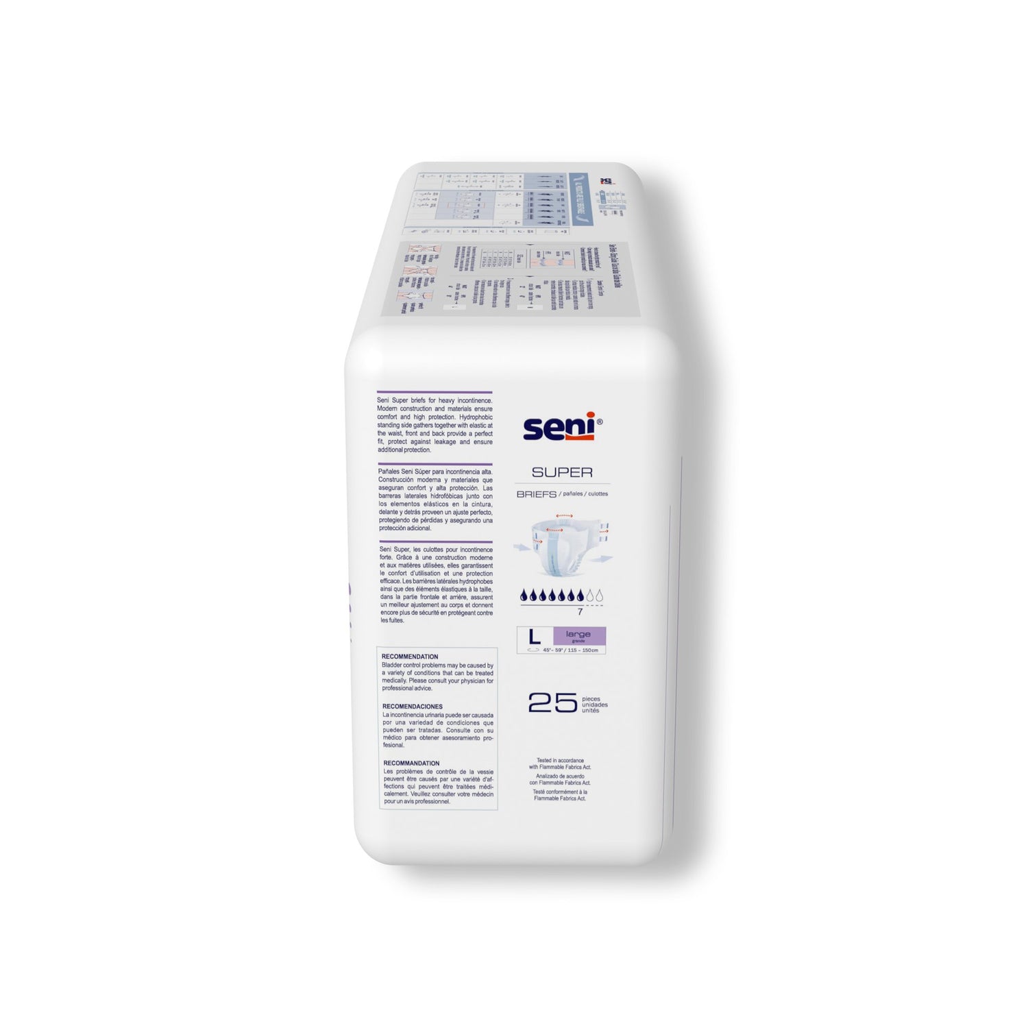 Unisex Adult Incontinence Brief Seni® Super Large Disposable Heavy Absorbency - BeHope