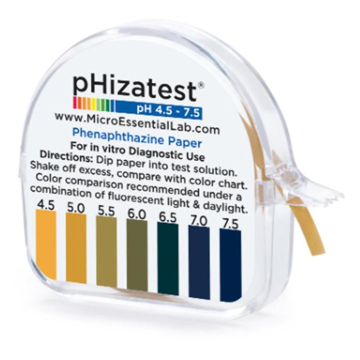 Nitrazine Indicator Paper in Dispenser pHizatest® 4.5 to 7.5 - BeHope
