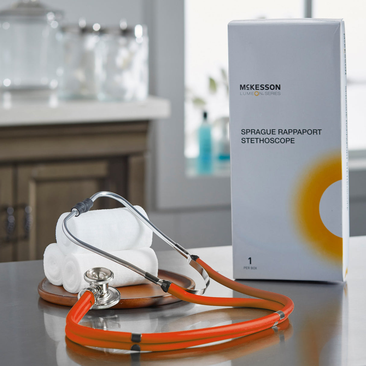 Sprague Stethoscope McKesson Orange 2-Tube 22 Inch Tube Double Sided Chestpiece - BeHope