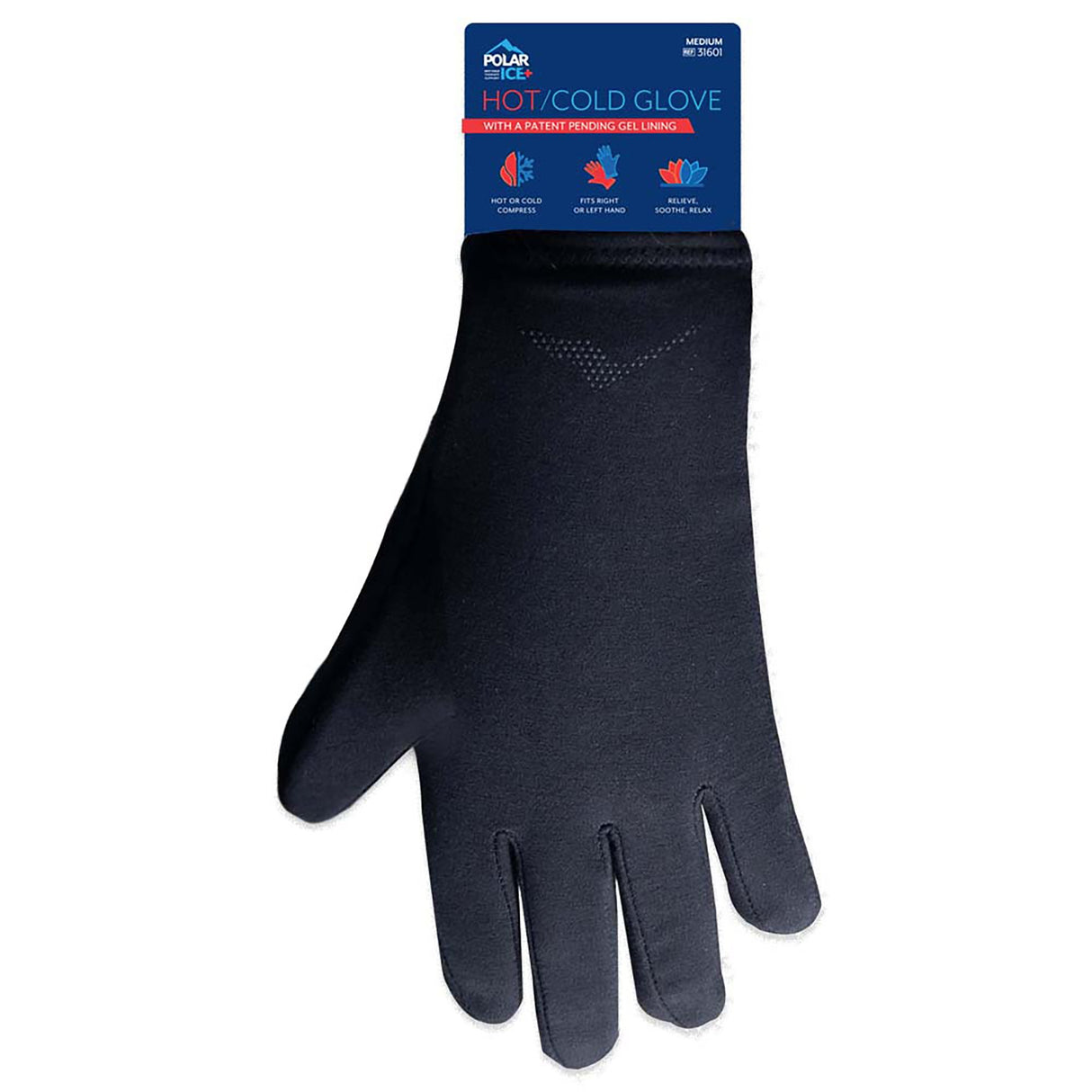 Hot / Cold Therapy Glove Polar Ice® Full Finger Large Wrist Length Ambidextrous - BeHope