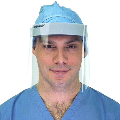 Face Shield Halyard One Size Fits Most 3/4 Length Anti-fog Disposable NonSterile - BeHope