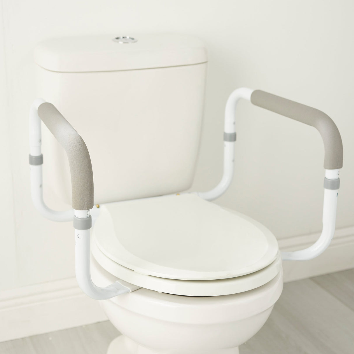 Toilet Safety Rail McKesson White Steel - BeHope