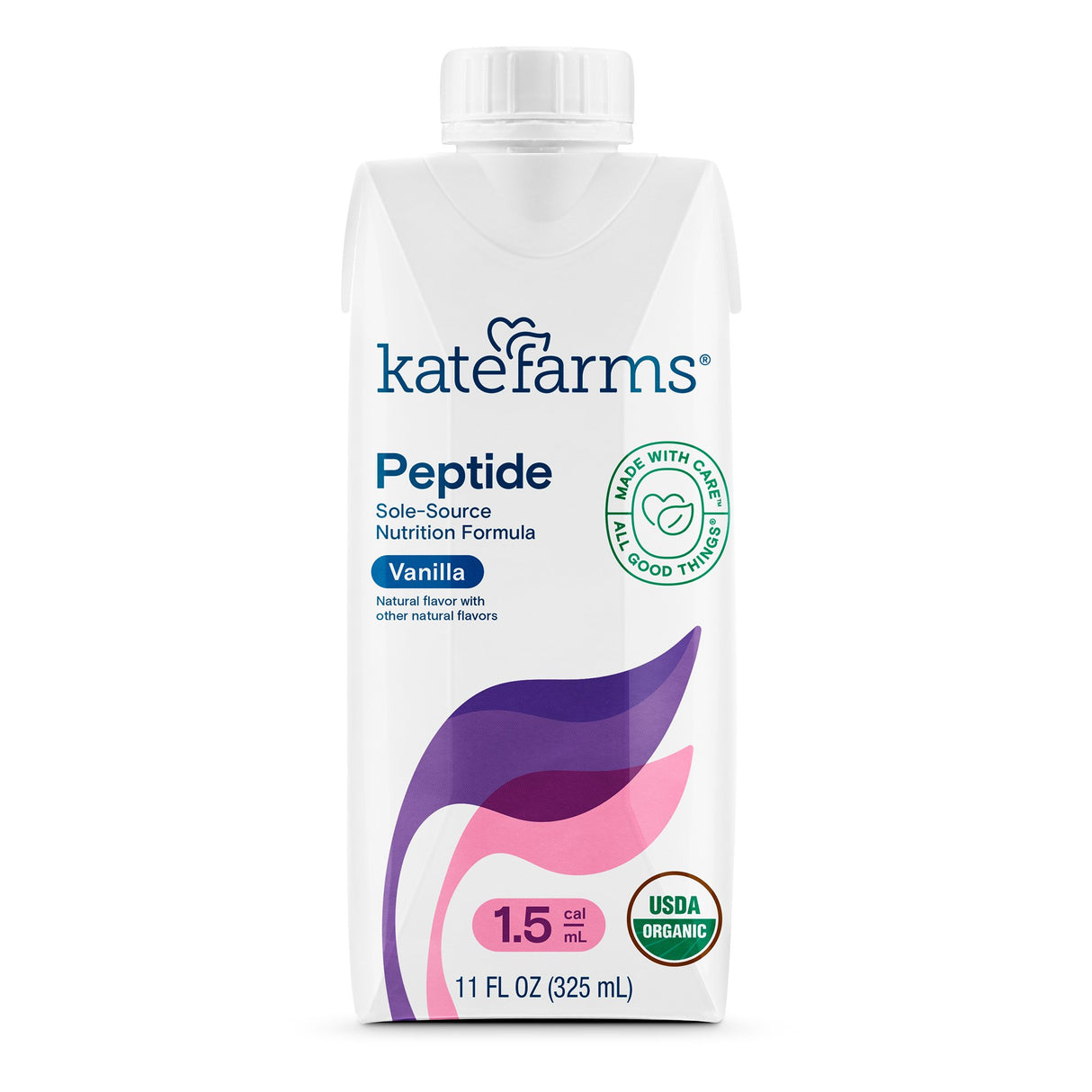 Oral Supplement Kate Farms Peptide 1.5 Vanilla Flavor Liquid 11 oz. Carton - BeHope