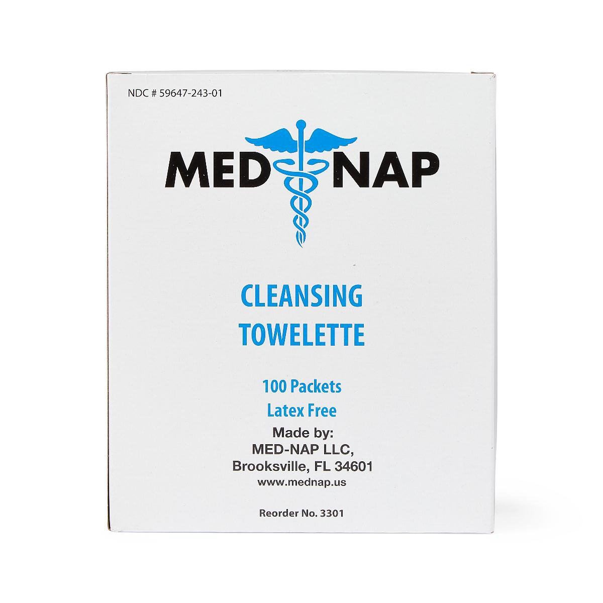 Antiseptic Skin Towelette Med Nap Individual Packet Alcohol Scent 100 Count - BeHope