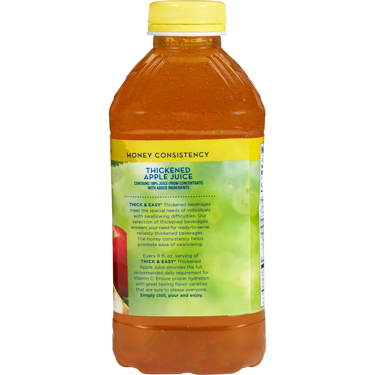 Thickened Beverage Thick & Easy® 46 oz. Bottle Apple Flavor Liquid IDDSI Level 3 Moderately Thick/Liquidized - BeHope