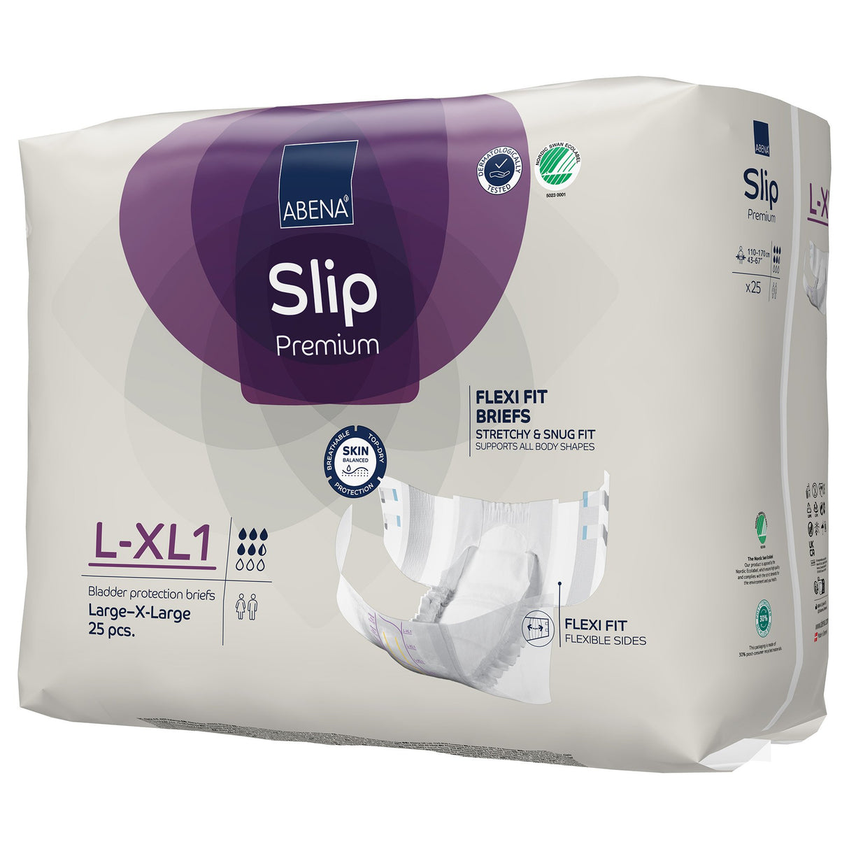 Unisex Adult Incontinence Brief Abena Slip Flexi Fit Large / X-Large Disposable Moderate Absorbency - BeHope
