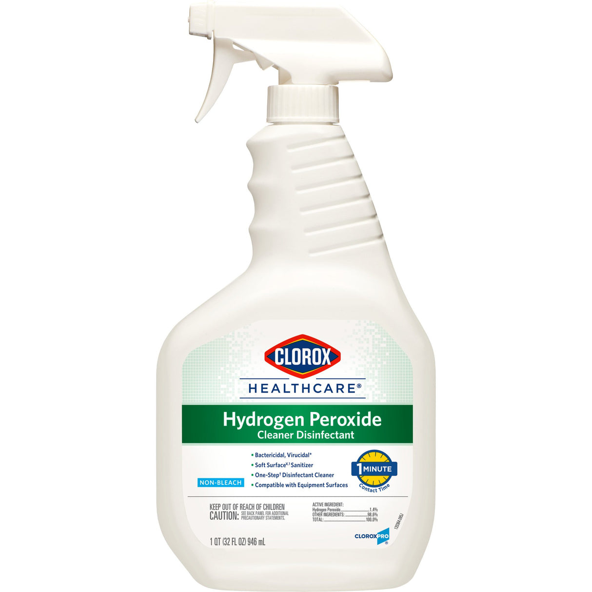 Surface Disinfectant Cleaner Clorox Healthcare® Peroxide Based Trigger Spray Liquid 32 oz. Bottle Unscented NonSterile - BeHope