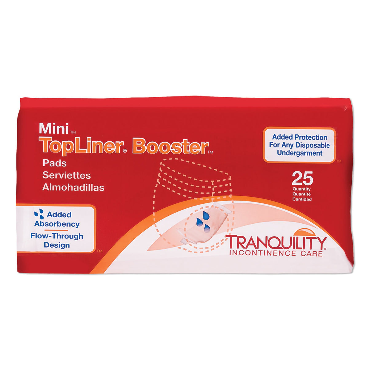 Booster Pad Tranquility TopLiner 2-3/4 X 10-1/2 Inch Heavy Absorbency Super Absorbent Core Mini - BeHope
