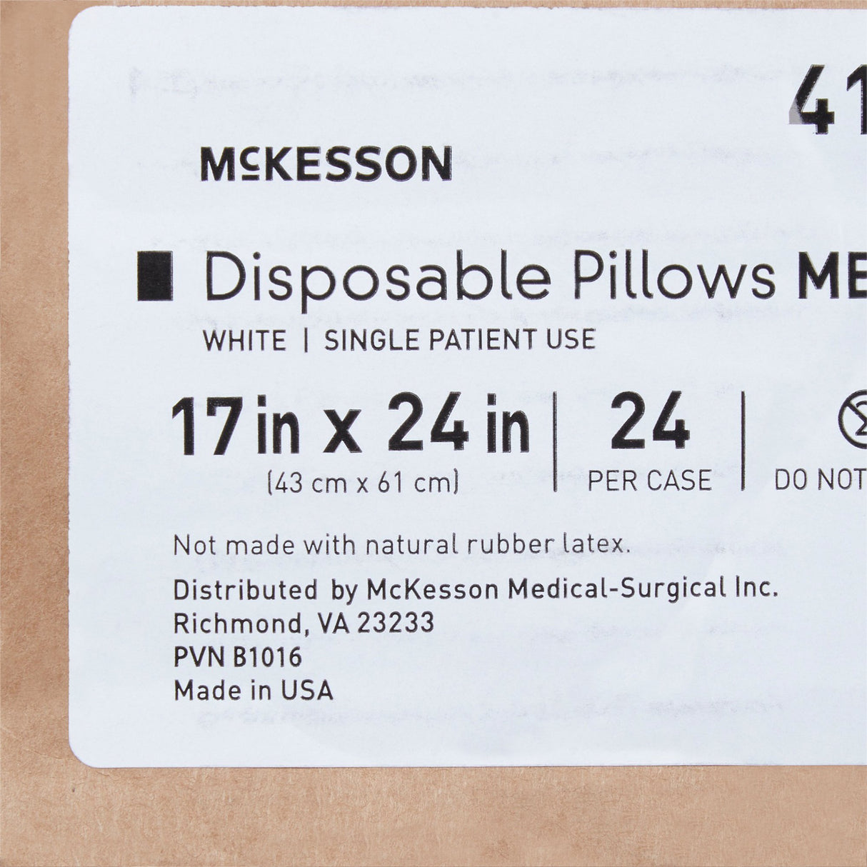 Bed Pillow McKesson 17 X 24 Inch White Single Patient Use - BeHope