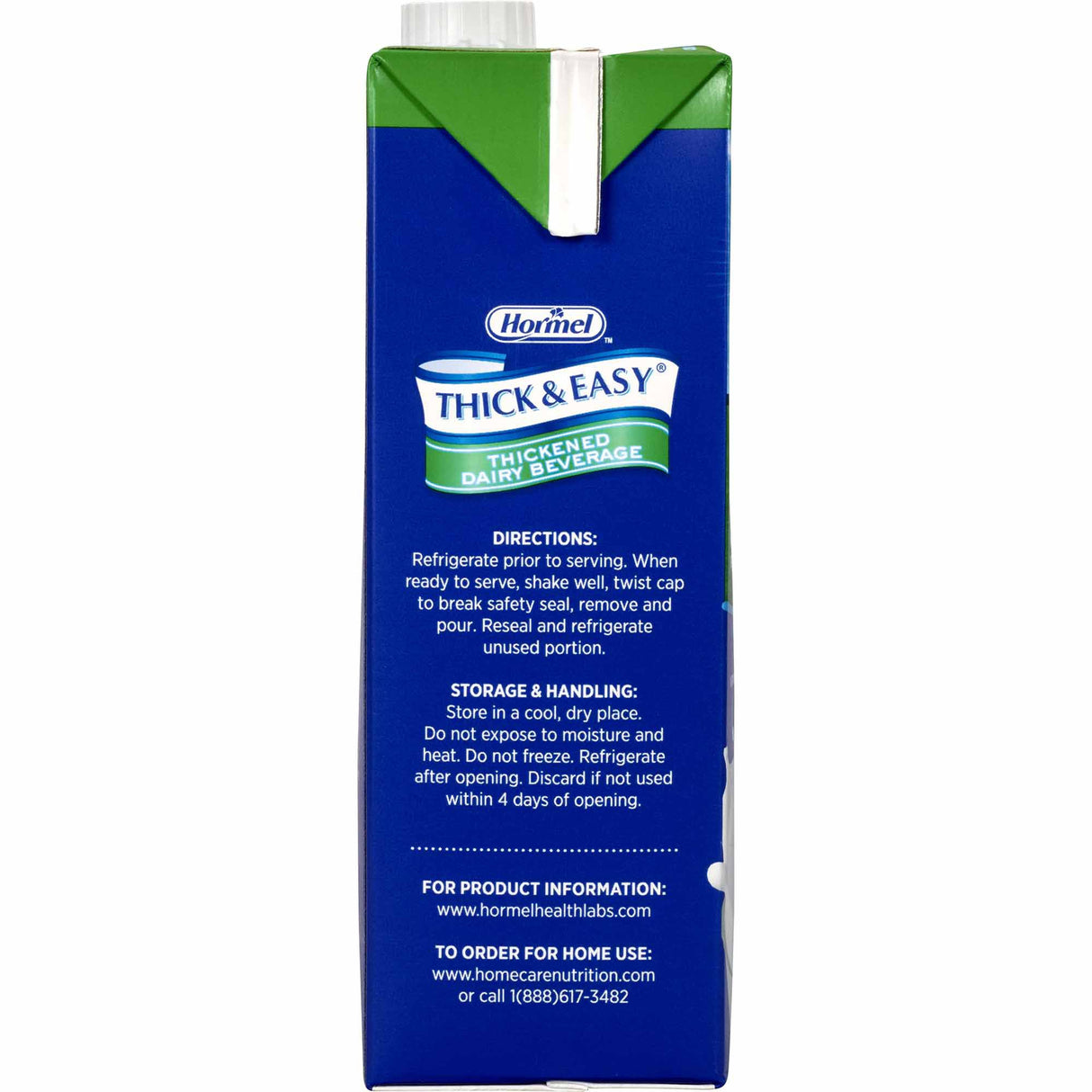 Thickened Beverage Thick & Easy® Dairy 32 oz. Carton Milk Flavor Liquid IDDSI Level 2 Mildly Thick - BeHope
