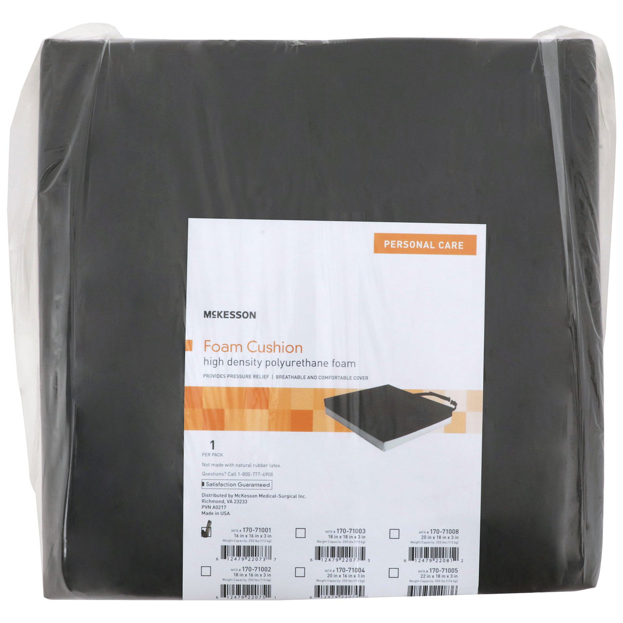 Seat Cushion McKesson 16 W X 16 L X 3 D Inch Polyurethane - BeHope