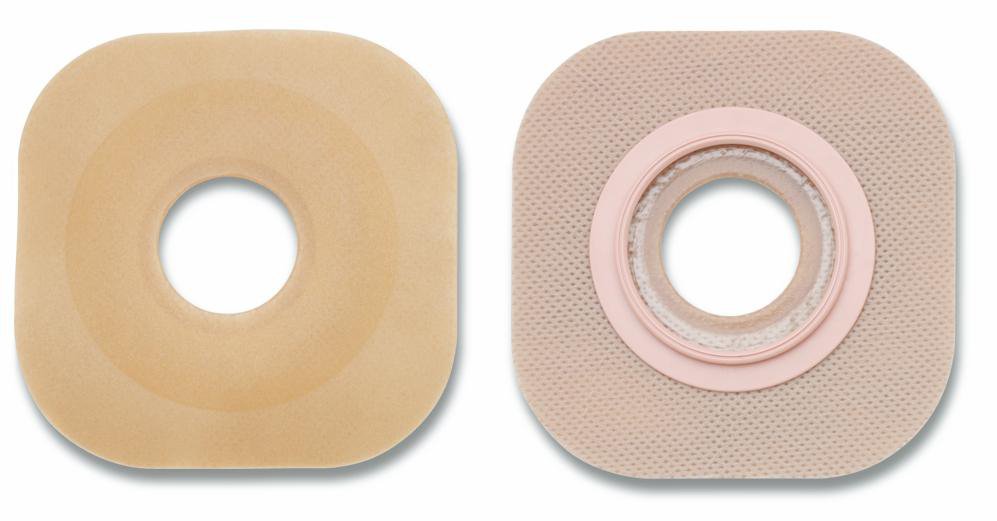 Ostomy Barrier New Image™ Flextend™ Precut, Extended Wear Without Tape 57 mm Flange Red Code System Hydrocolloid 1-1/2 Inch Opening - BeHope
