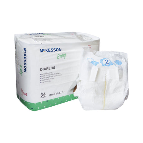 Unisex Baby Diaper McKesson Size 2 Disposable Heavy Absorbency - BeHope