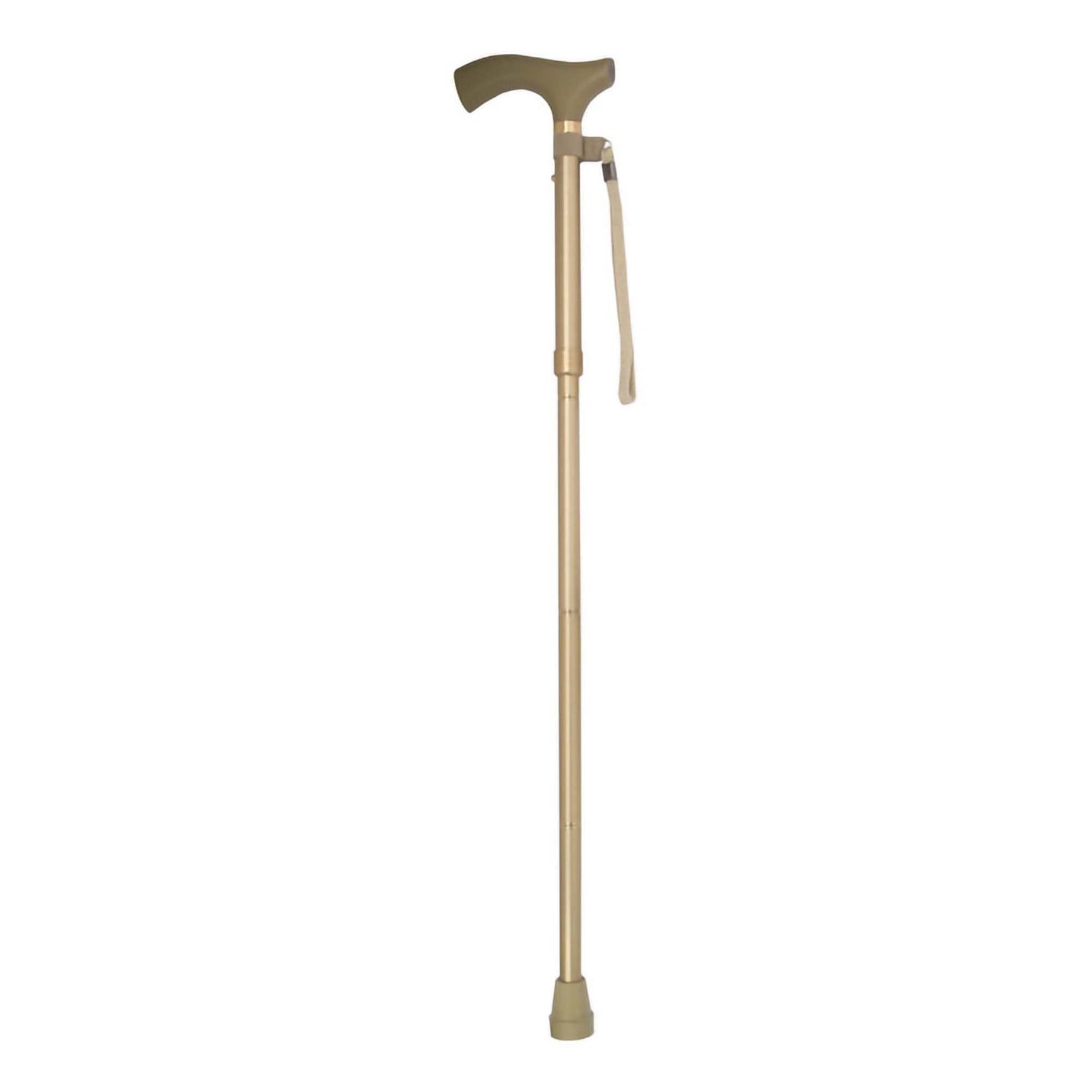 Folding Cane Switch Sticks® Aluminum 32 to 37 Inch Height Gold - BeHope