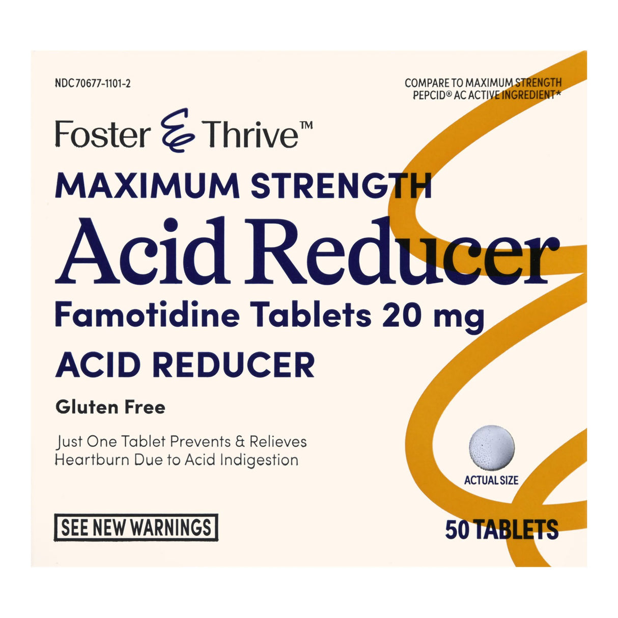 Antacid Foster & Thrive™ 20 mg Strength Tablet 50 per Bottle - BeHope