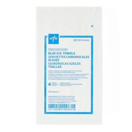 O.R. Towel Medline 17 X 27 Inch Blue Sterile - BeHope