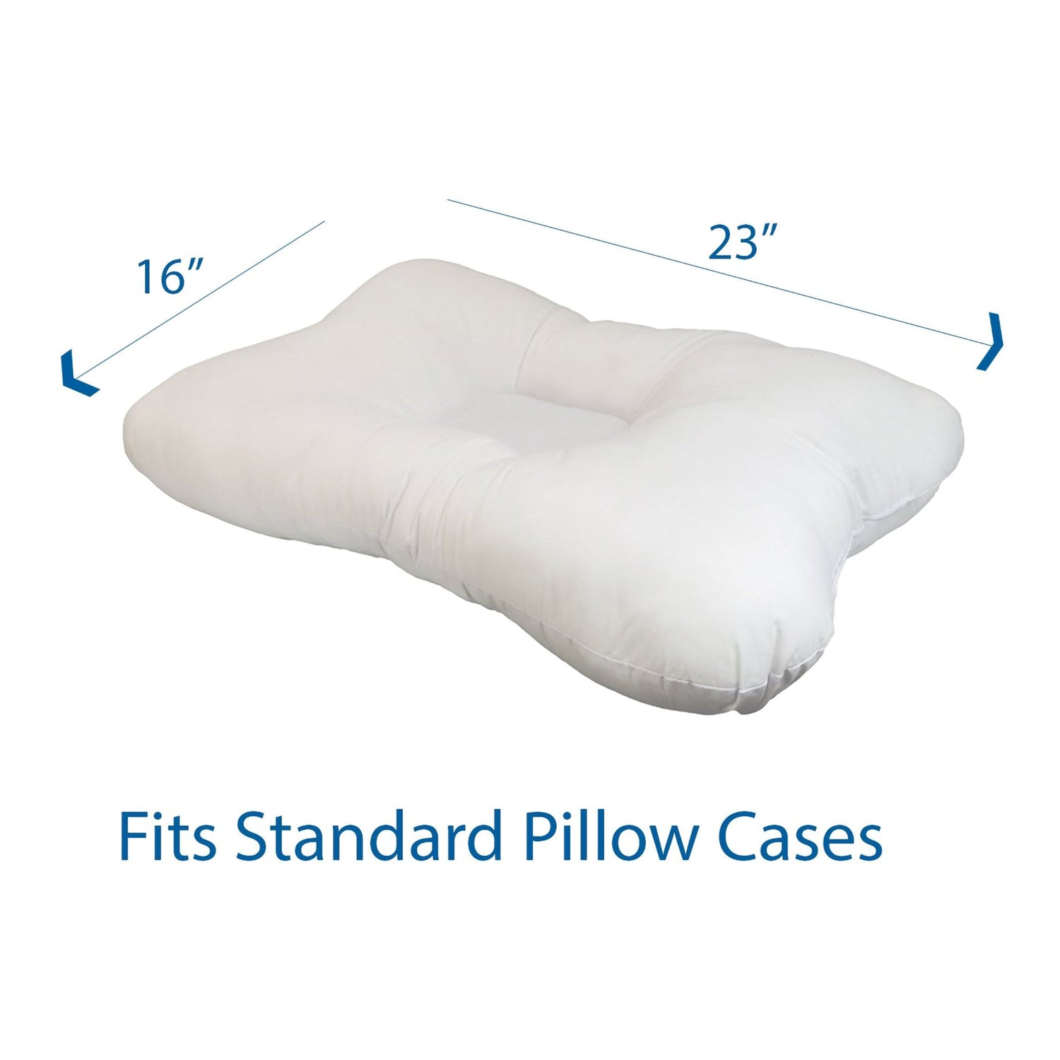 Cervical Pillow Roscoe Medical Soft 16 X 23 Inch White - BeHope